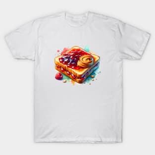 Peanut Butter And Jelly Toast Kawaii Breakfast Vintage Sandwich Yummy T-Shirt